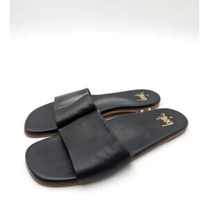 Beek Honeybird Open Square Toe Slide Sandal Women's Black Size US8 EU38.5